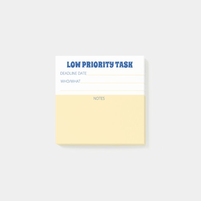Post-it® Rappel de tâches de faible priorité pour les emplo (Devant)
