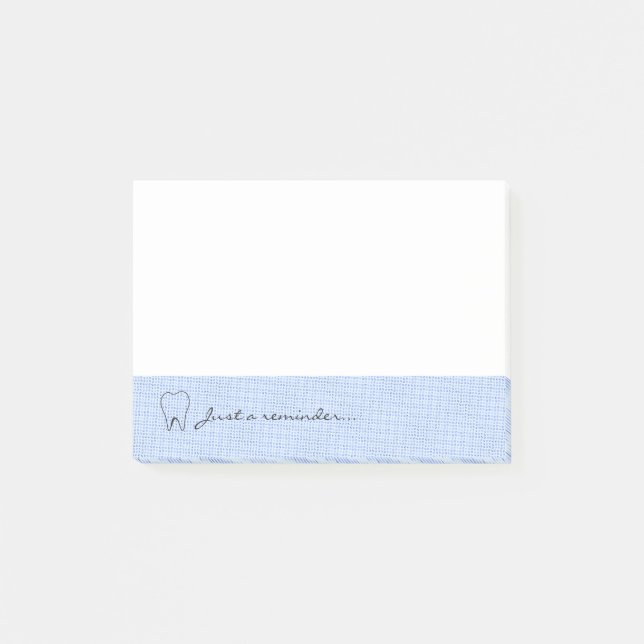 Post-it® Rappel dentaire à motif bleu clair (Devant)