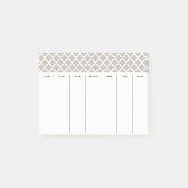 Post-it® Rappel du calendrier hebdomadaire Publier les note (Devant)
