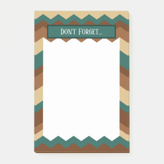 Post-it® Rappel Motif Brown et vert Chevron