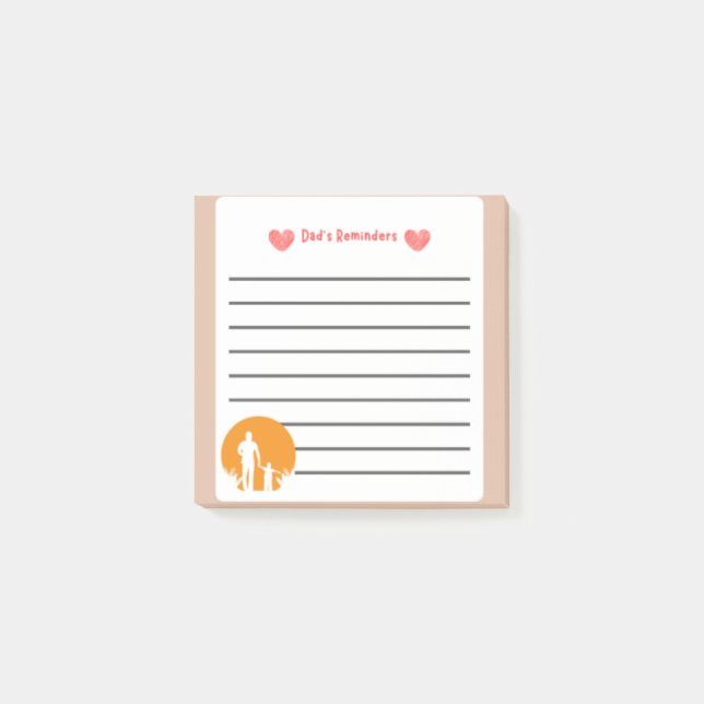 Post-it® Rappels de papa Fête des pères personnalisée (Devant)