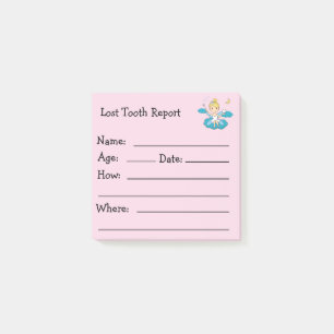 Post-it® Rapport sur la perte de dents pour les fées de den