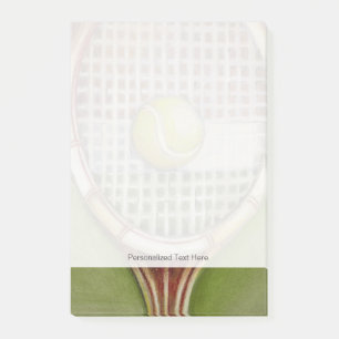 Post-it® Raquette de tennis avec la boule s'étendant sur la