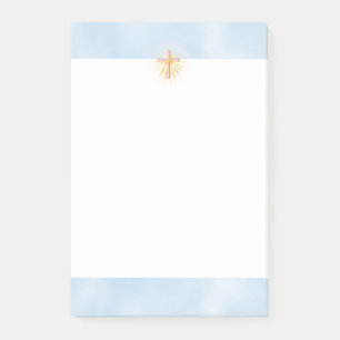 Post-it® Rayons de lumière de la Croix Religieuse (W/Clouds