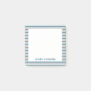 Post-it® Rayure simple bleu et gris