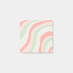 Post-it® Rayure zèbre vert beige Moderne Minimaliste Printe