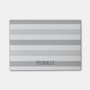 Post-it® Rayures de blanc gris personnalisées