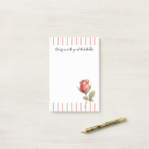 Post-it® Rayures de rose rouge