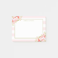 Rayures et pivoines roses féminines II