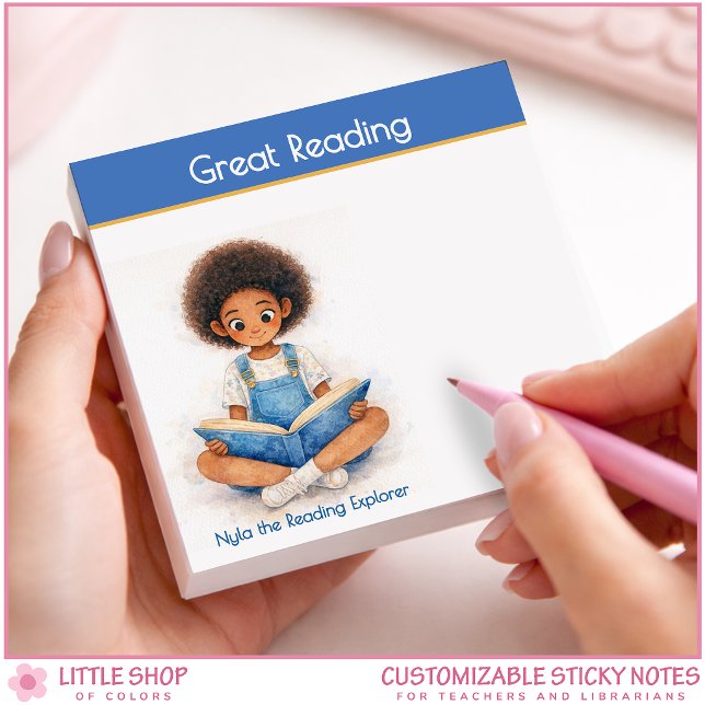 Post-it® Reading Encouragement Book Lover Teacher (Créateur téléchargé)
