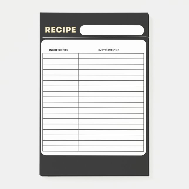 POST-IT® RECETTE (Devant)