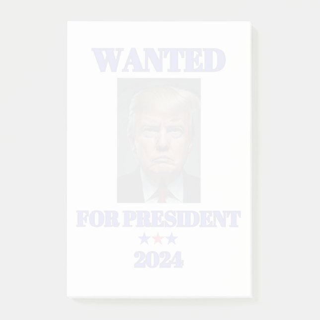Post-it® Recherché pour le président Donald Trump 2024 (Devant)