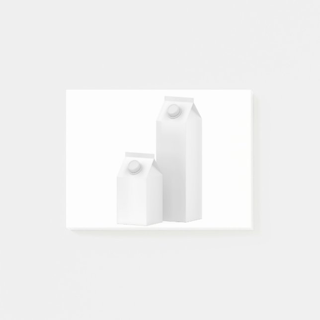 Post-it® Récipients vides blancs pour le lait (Devant)