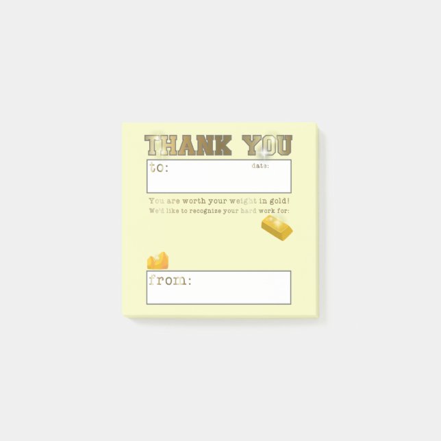 Post-it® Reconnaissance de l'appréciation des employés (Devant)