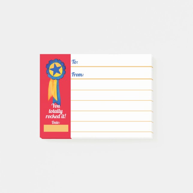 Post-it® Reconnaissance de l'employé vous rock ruban award (Devant)