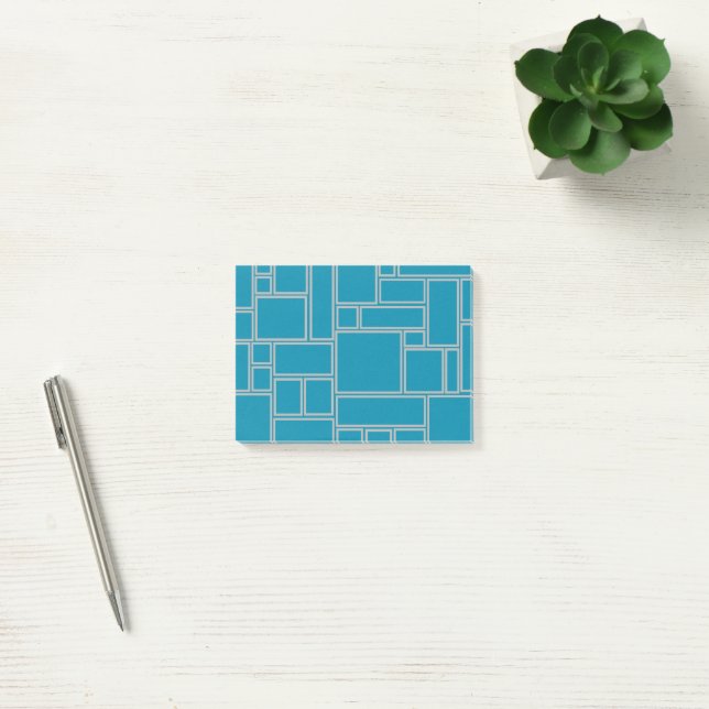 Post-it® Rectangles turquoises (Bureau)