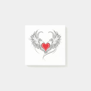 Post-it® Red Angel Coeur avec ailes