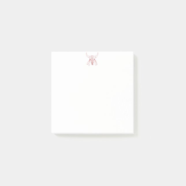 Post-it® Red Ghost Dance Buffalo ligne de notes blanches (Devant)