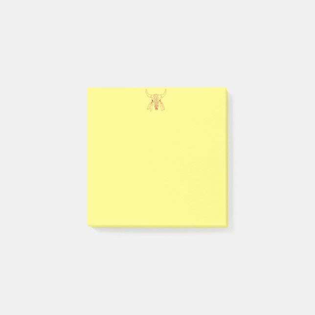 Post-it® Red Ghost Dance Buffalo ligne de notes jaunes (Devant)
