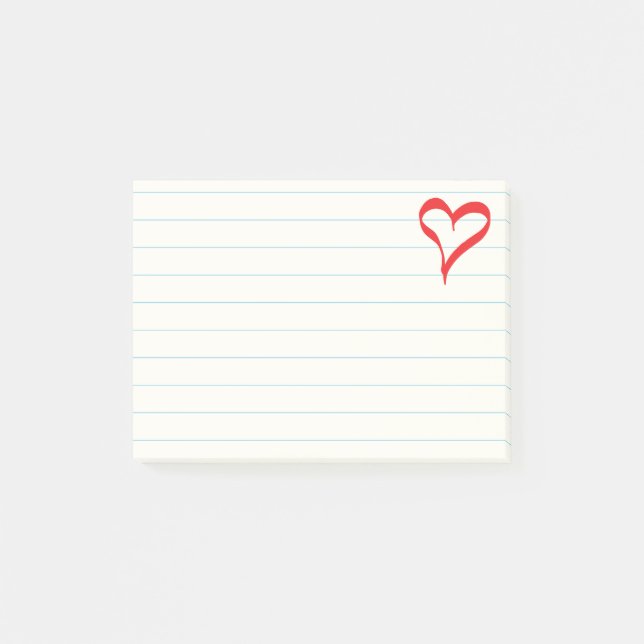 Post-it® Red Heart Love Mariage, Fêtes de l'mariée, Fiançai (Devant)