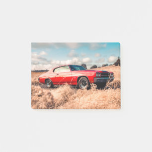 Post-it® Red Muscle Car en herbe.