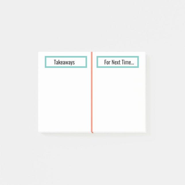 Post-it® Réflexion du client et note de tâches (Devant)