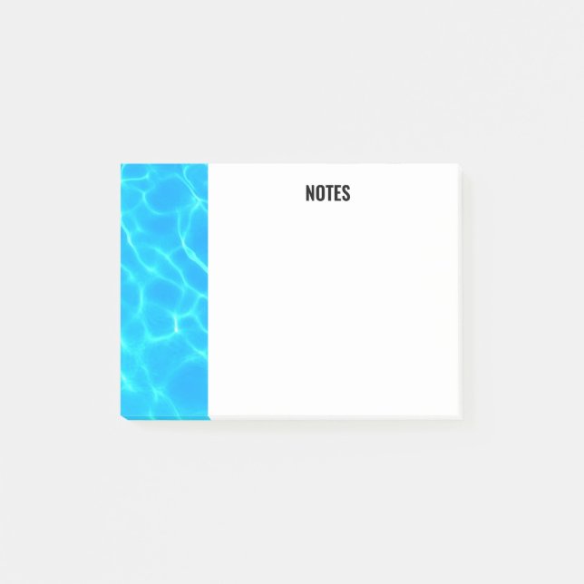Post-it® Réflexions sur l'eau de la piscine bleu chatoyante (Devant)