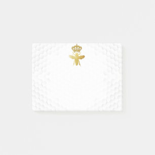 Post-it® REINE BEE Post-It Notes - Gold Bee Crown Honeypeb
