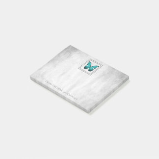 Post-it® Remarques personnalisées de papillon turquoise