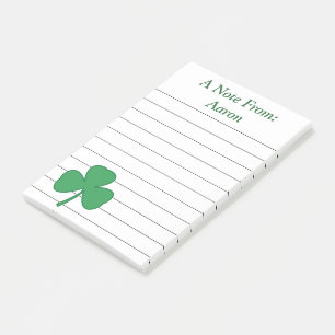 Post-it® Remarques personnalisées sur le grand Shamrock