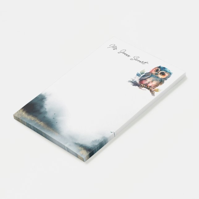 Post-it® Remarques sur la chouette (Incliné)