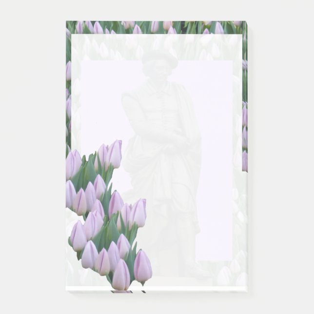 Post-it® Rembrandt Statue Amsterdam Tulips Post it Notes (Devant)