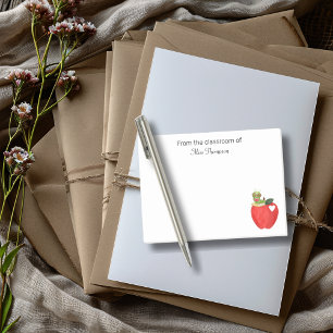 Post-it® Remerciement pour l'enseignant Classe Pomme Rouge
