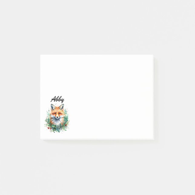 Post-it® Renard dans le houx (Devant)