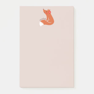 Post-it® Renard mou Avec Fleur