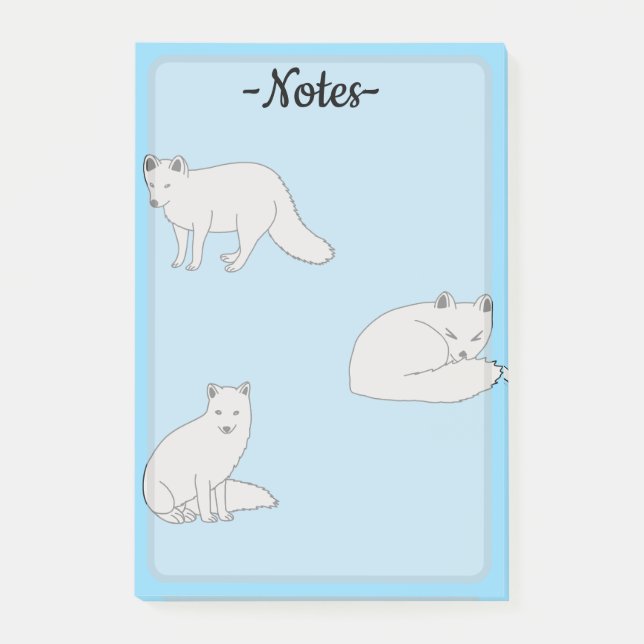 Post-it® Renards arctiques (Devant)