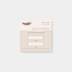 Post-it® Rendez-vous de cils élégants beige et or