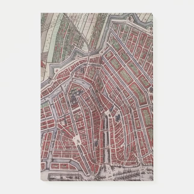 Post-it® Réplique carte de la ville d'Amsterdam 1652 (Devant)