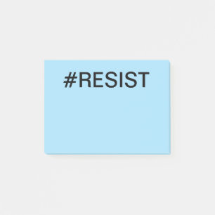 Post-it® #Résistez au texte noir gras sur bleu clair