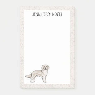Post-it® Retriever du Golden couleur crème anglaise Nom per