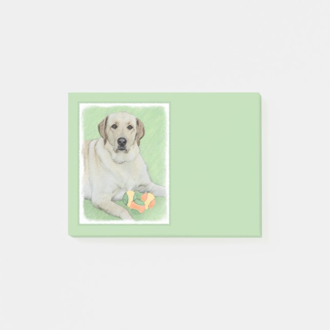 Post-it® Retriever du Labrador jaune et balles de tennis Pe (Devant)