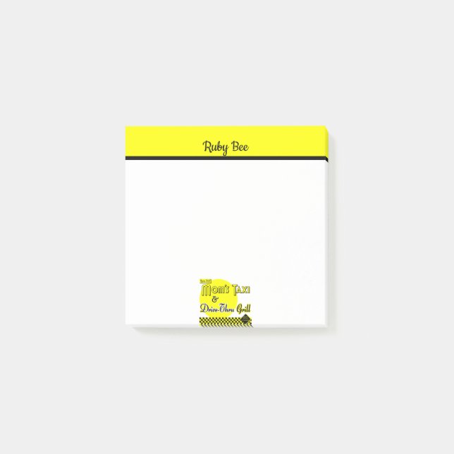 Post-it® Retro Moms Taxi et Drive-Thru Grill modifiable (Devant)