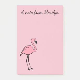 Post-it® Retro Personnalisé Flamant rose Rose Post It Notes