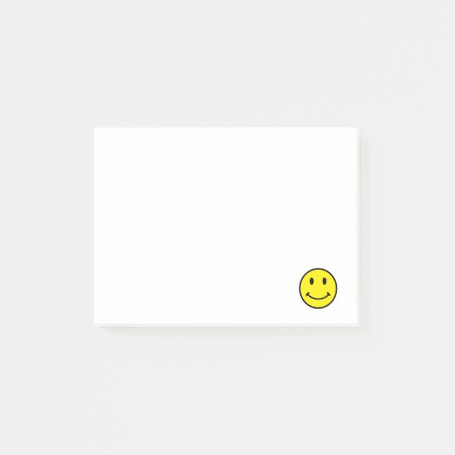 Post-it® Rétros notes de Courrier-it® de sourire de jaune (Devant)