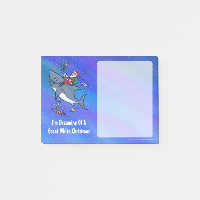 Post-it® Rêver D'Un Grand Requin Blanc Drôle Noël (Devant)