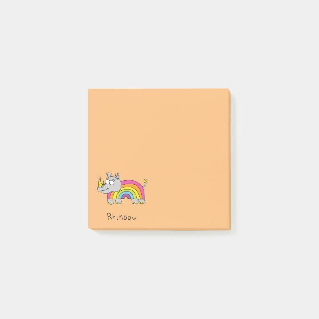 Post-it® Rhinbow Rhino Rainbow Notes Orange (Devant)