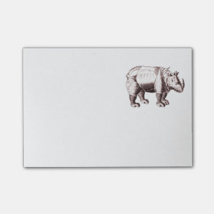 Post-it® Rhinocéros - dessin de style de la Renaissance