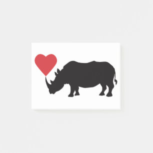 Post-it® Rhinocéros-noir-avec-Coeur