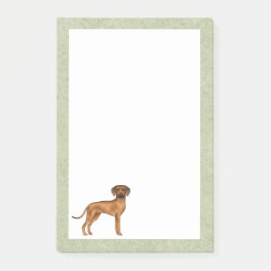Post-it® Ridback Rhodésien Chien Lion Africain Mignon Vert