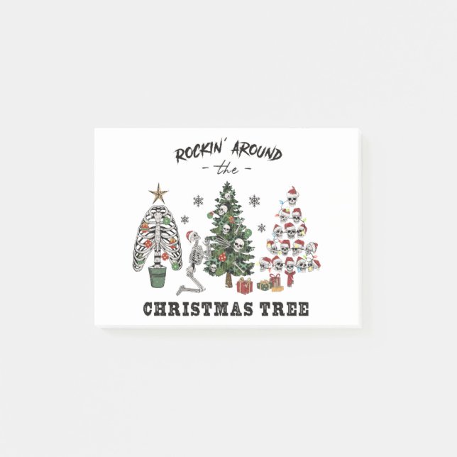 Post-it® Rocher Autour De L'Arbre De Noël (Devant)